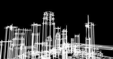 soyut mimari duvar kağıdı tasarımı, dijital konsept arkaplan