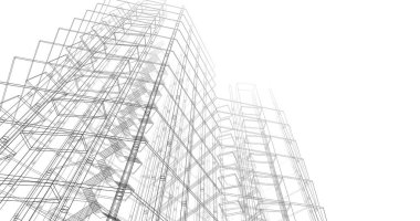 soyut mimari duvar kağıdı tasarımı, dijital konsept arkaplan