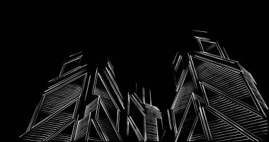 soyut mimari duvar kağıdı tasarımı, dijital konsept arkaplan