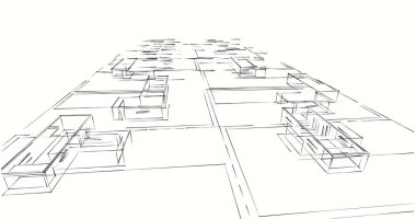 soyut mimari duvar kağıdı tasarımı, dijital konsept arkaplan