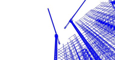 soyut mimari duvar kağıdı tasarımı, dijital konsept arkaplan