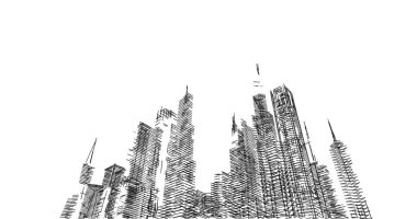 soyut mimari duvar kağıdı tasarımı, dijital konsept arkaplan