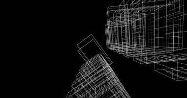 soyut mimari duvar kağıdı tasarımı, dijital konsept arkaplan