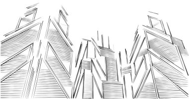 soyut mimari duvar kağıdı tasarımı, dijital konsept arkaplan