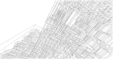 soyut mimari duvar kağıdı tasarımı, dijital konsept arkaplan