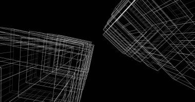 soyut mimari duvar kağıdı tasarımı, dijital konsept arkaplan