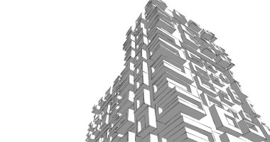 soyut mimari duvar kağıdı tasarımı, dijital konsept arkaplan