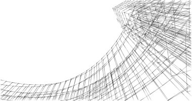 Arkaplanda mimari bina 3d illüstrasyon,