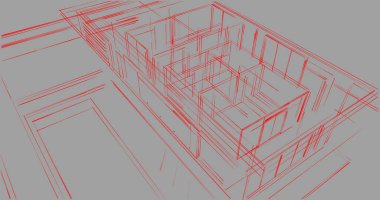 soyut mimari duvar kağıdı tasarımı, dijital konsept arkaplan