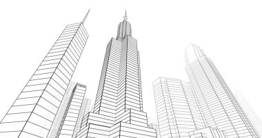 soyut mimari duvar kağıdı tasarımı, dijital konsept arkaplan