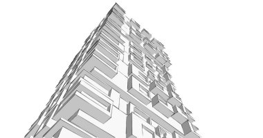 soyut mimari duvar kağıdı tasarımı, dijital konsept arkaplan