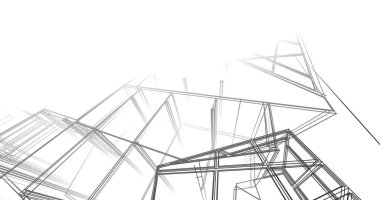 soyut mimari duvar kağıdı tasarımı, dijital konsept arkaplan