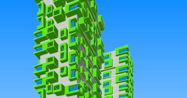 soyut mimari duvar kağıdı tasarımı, dijital konsept arkaplan