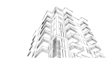 soyut mimari duvar kağıdı tasarımı, dijital konsept arkaplan