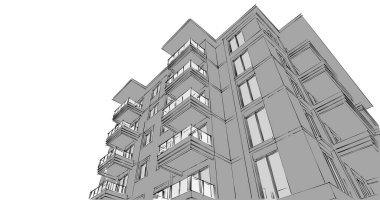 soyut mimari duvar kağıdı tasarımı, dijital konsept arkaplan