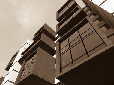 soyut mimari duvar kağıdı tasarımı, dijital konsept arkaplan