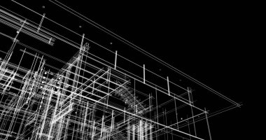 soyut mimari duvar kağıdı tasarımı, dijital konsept arkaplan