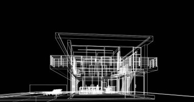 soyut mimari duvar kağıdı tasarımı, dijital konsept arkaplan