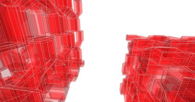 soyut mimari duvar kağıdı tasarımı, dijital konsept arkaplan