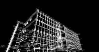 soyut mimari duvar kağıdı tasarımı, dijital konsept arkaplan