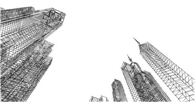 soyut mimari duvar kağıdı tasarımı, dijital konsept arkaplan