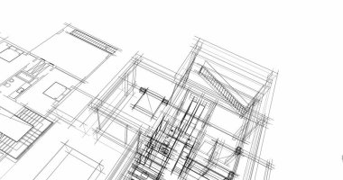 soyut mimari duvar kağıdı tasarımı, dijital konsept arkaplan