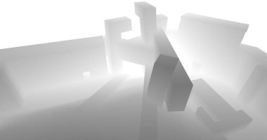 Mimari sanat konseptinde soyut çizgiler, minimum geometrik şekiller. 