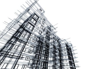 soyut mimari duvar kağıdı tasarımı, dijital konsept arkaplan