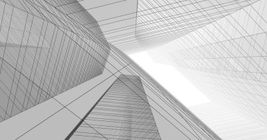 soyut mimari duvar kağıdı tasarımı, dijital konsept arkaplan