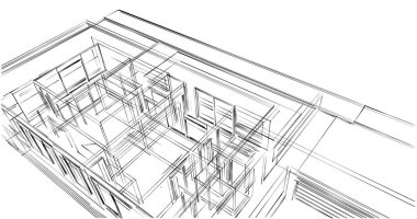soyut mimari duvar kağıdı tasarımı, dijital konsept arkaplan