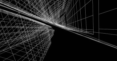 soyut mimari duvar kağıdı tasarımı, dijital konsept arkaplan