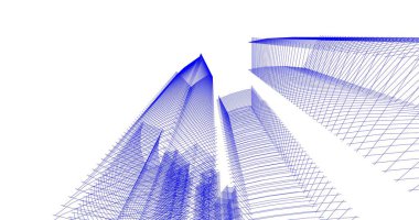 soyut mimari duvar kağıdı tasarımı, dijital konsept arkaplan