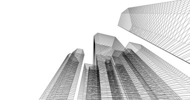 soyut mimari duvar kağıdı tasarımı, dijital konsept arkaplan