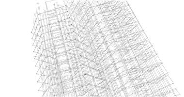 soyut mimari duvar kağıdı tasarımı, dijital konsept arkaplan