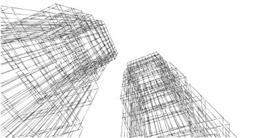 soyut mimari duvar kağıdı tasarımı, dijital konsept arkaplan