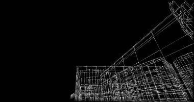 soyut mimari duvar kağıdı tasarımı, dijital konsept arkaplan