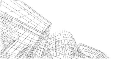 soyut mimari duvar kağıdı tasarımı, dijital konsept arkaplan