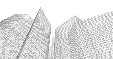 soyut mimari duvar kağıdı tasarımı, dijital konsept arkaplan