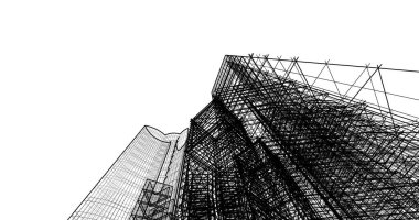 soyut mimari duvar kağıdı tasarımı, dijital konsept arkaplan