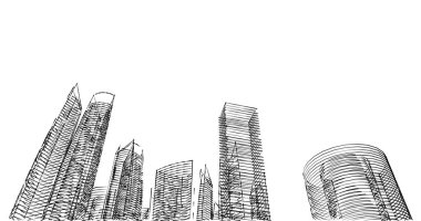 soyut mimari duvar kağıdı tasarımı, dijital konsept arkaplan