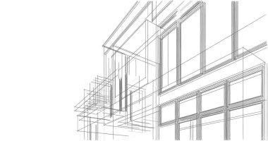 soyut mimari duvar kağıdı tasarımı, dijital konsept arkaplan