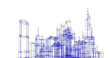 soyut mimari duvar kağıdı tasarımı, dijital konsept arkaplan