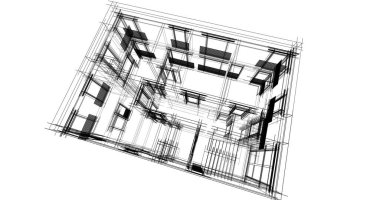 soyut mimari duvar kağıdı tasarımı, dijital konsept arkaplan