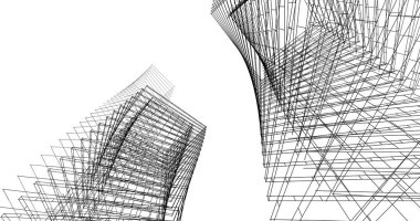 soyut mimari duvar kağıdı tasarımı, dijital konsept arkaplan