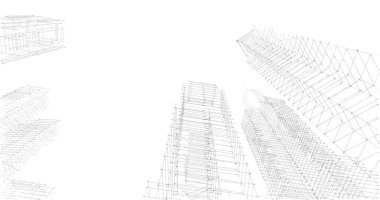 soyut mimari duvar kağıdı tasarımı, dijital konsept arkaplan