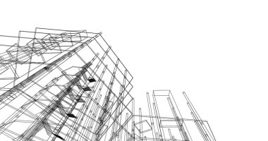 soyut mimari duvar kağıdı tasarımı, dijital konsept arkaplan