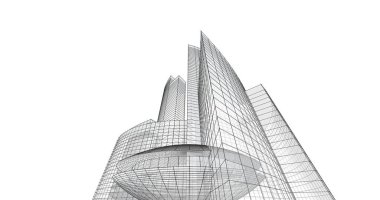 soyut mimari duvar kağıdı tasarımı, dijital konsept arkaplan