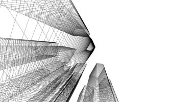 soyut mimari duvar kağıdı tasarımı, dijital konsept arkaplan