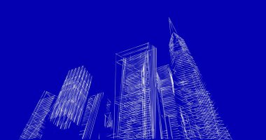 soyut mimari duvar kağıdı tasarımı, dijital konsept arkaplan