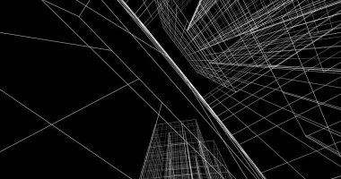 soyut mimari duvar kağıdı tasarımı, dijital konsept arkaplan